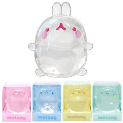 Molang Clear Mochi Squishy Figure Fidget Toy