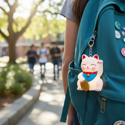 Lucky Cat Light Up Bag Charm