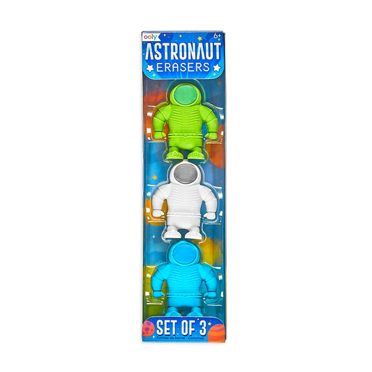 Astronaut Erasers Set of 3