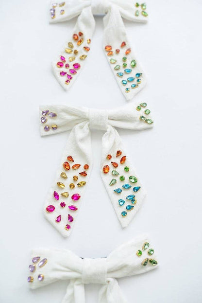 Rhinestone Hair Bow - Bling It On