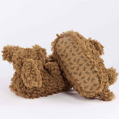 Coco the Doodle | Kid's Funny Animal Plush Non-Slip Slippers