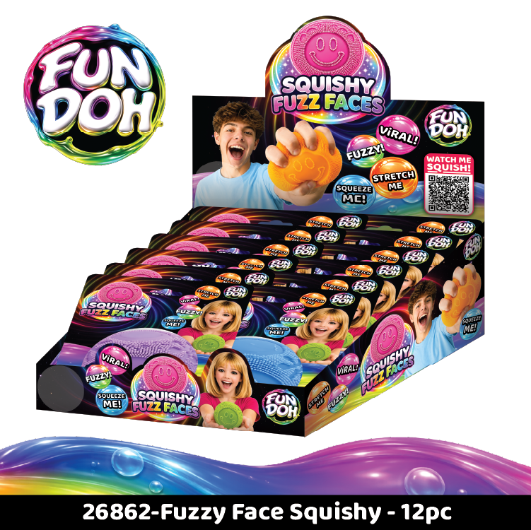 Fun Doh Fuzzy Face Squishy Ball