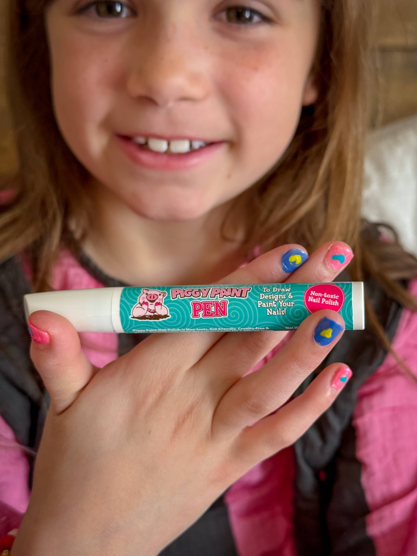 Twirly Teal Piggy Paint Pen - Kids Non-toxic Nail Polish