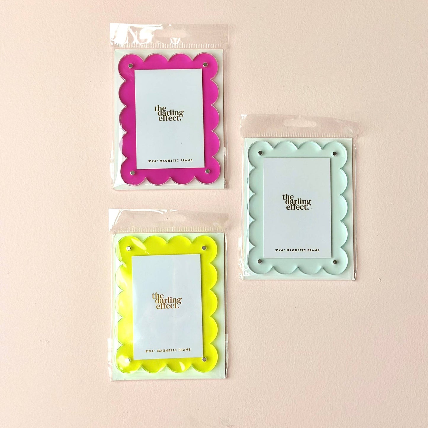 Mini Acrylic Picture Frame Magnet-Pale Blue