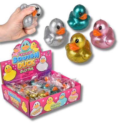 Easter Squish & Sticky Duck Kids Toy- Assorted