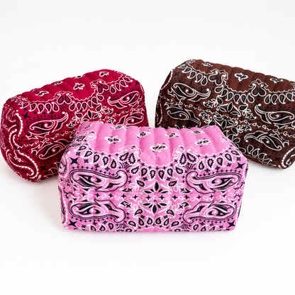 Ellison+Young Bandana Cosmetic Case, Everyday Travel Pouch