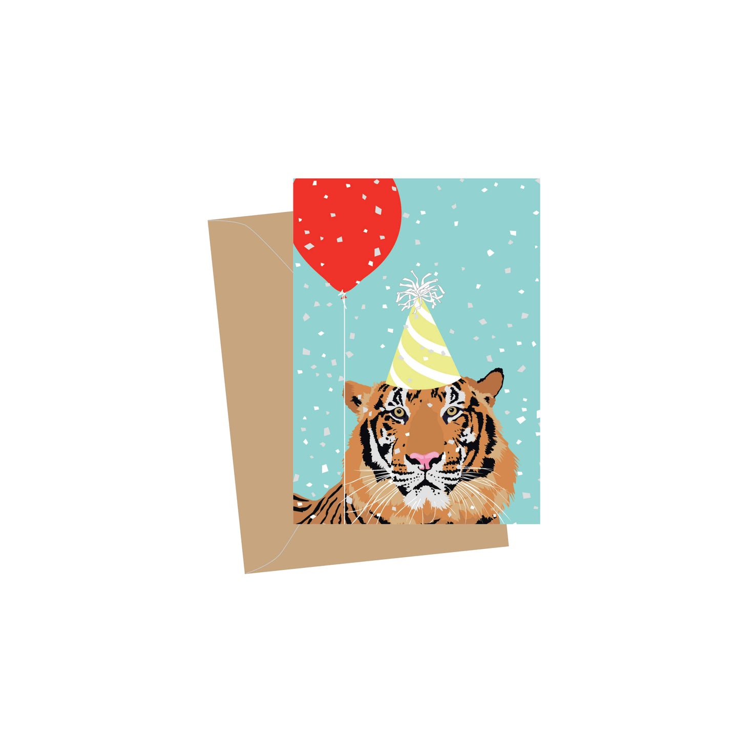 Mini Birthday Tiger, Folded Enclosure Cards