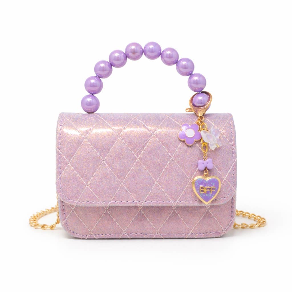 Quilted BFF Blossom Pearl Handle Handbag