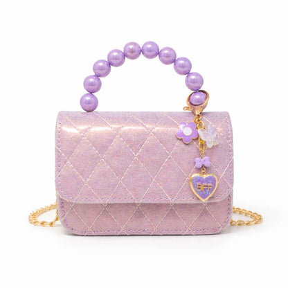 Quilted BFF Blossom Pearl Handle Handbag