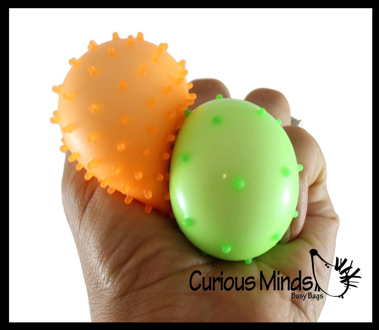 1 Spiky Bumpy Soft Doh Filled 1.7" Stress Ball - Squishy