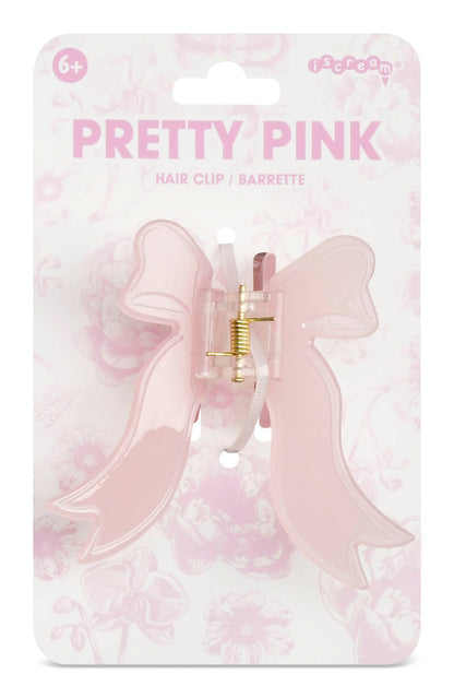 Pretty Pink Bow Hair Clip