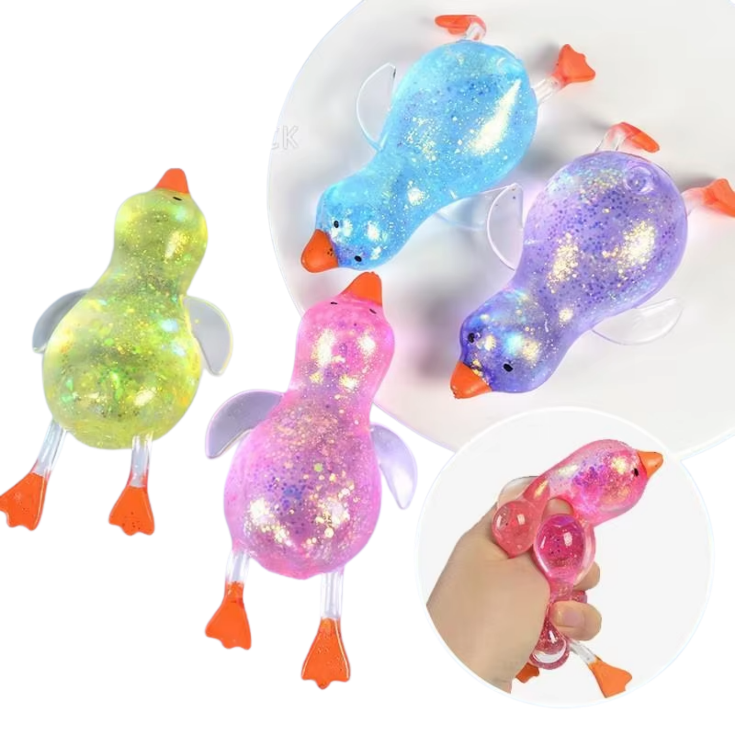 Glitter Sugar Squishy Goose