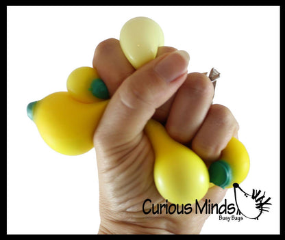 Doh Banana Fruit Soft Fluff- Filled Squeeze Stress Balls