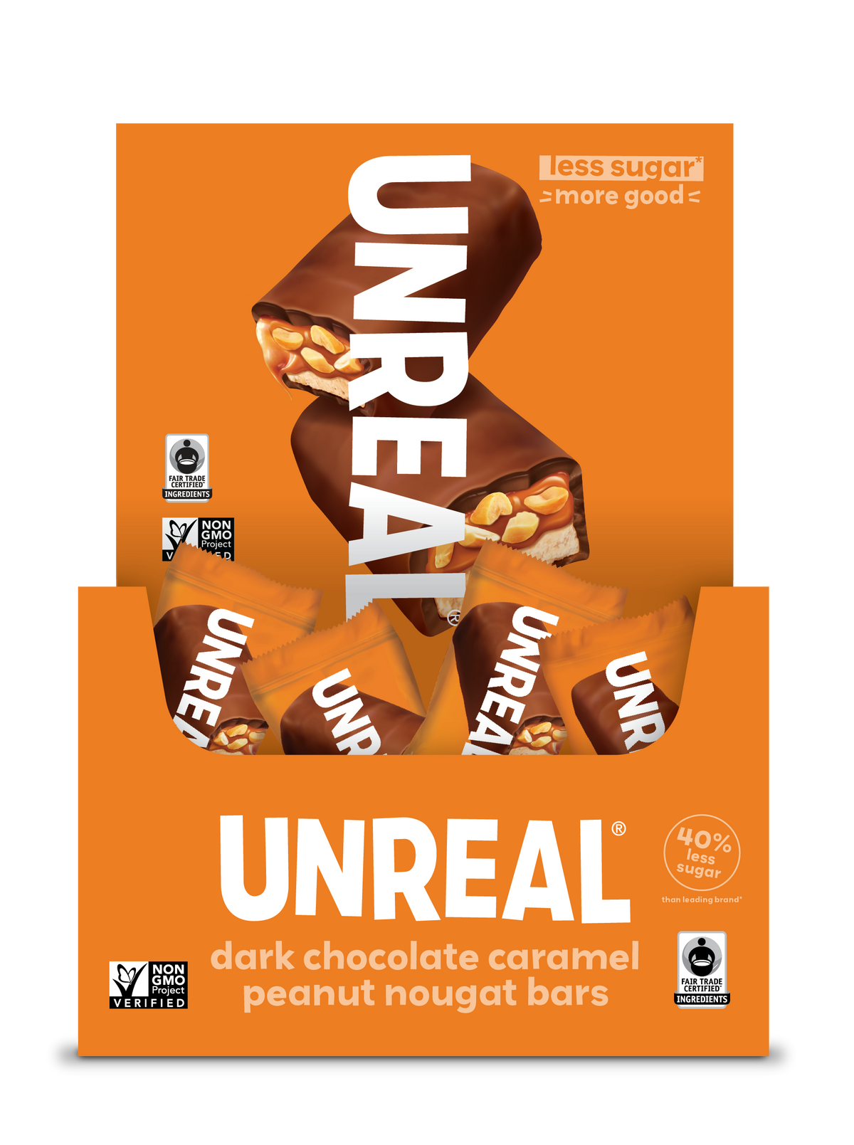 Dark Chocolate Caramel Peanut Nougat Bars Caddy