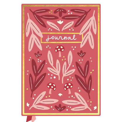 Red Mushrooms 5x7 Lined Softcover Book Journal