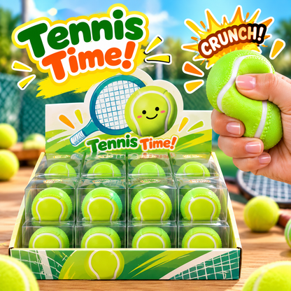 Tennis Time! Crunchy Squeeze Toy — ASMR Crunch Tennis Ball
