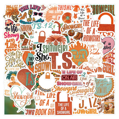 Taylor The Life of A Showgirl Stickers pack of 55