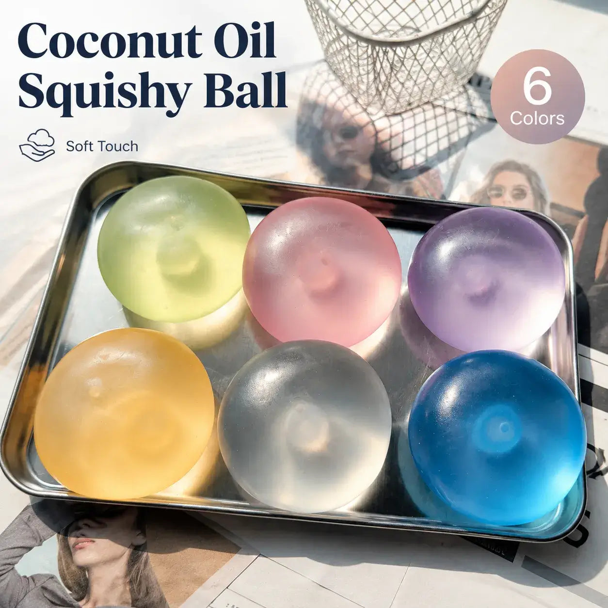 Coco Jelly Squishy Stress Ball – Moldable Sensory Toy