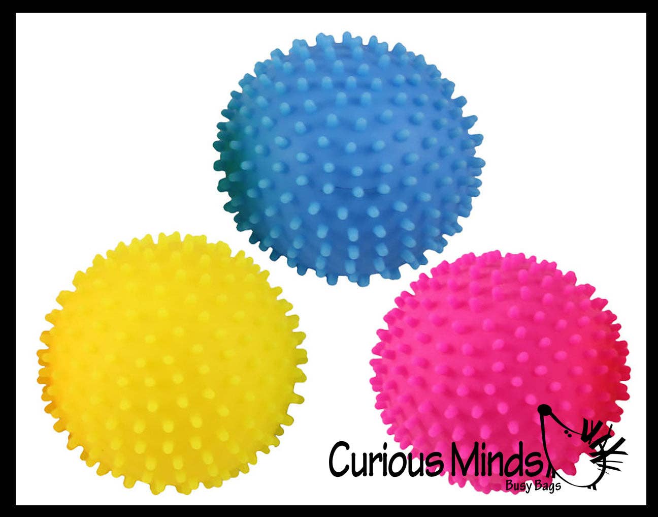 1 Spiky Bumpy Soft Doh Filled 1.7" Stress Ball - Squishy