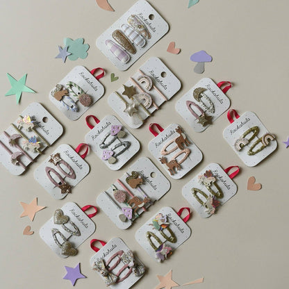 Fairytale Floral Twisty Bow Clips