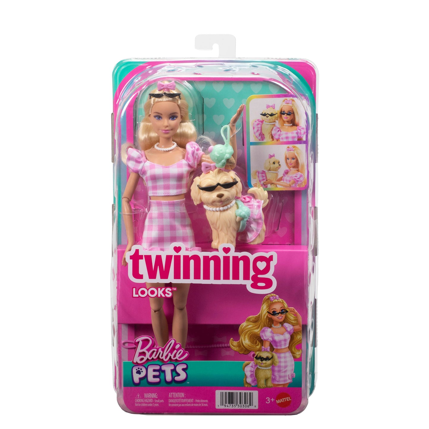 Barbie Twinning Pink Looks Bows Doll and Accessories