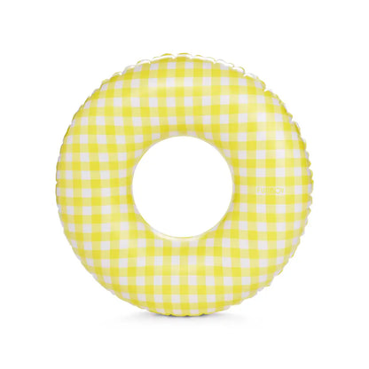 Kids Tube Float, Yellow Gingham