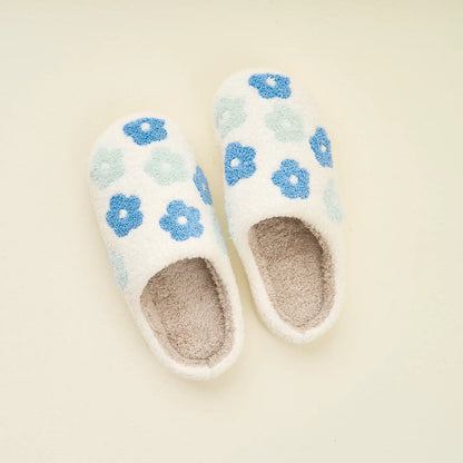 Blue Flower Slippers S/M