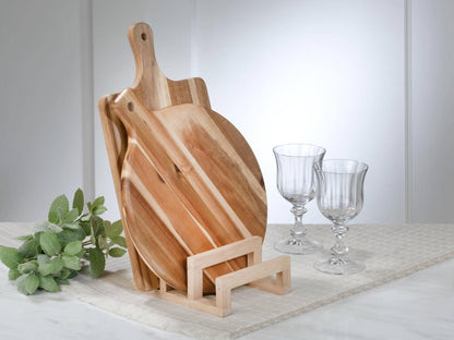 Platter, Plate, and Cutting Board Rack - Wood