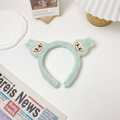 Cute labubu furry headband SPA headband