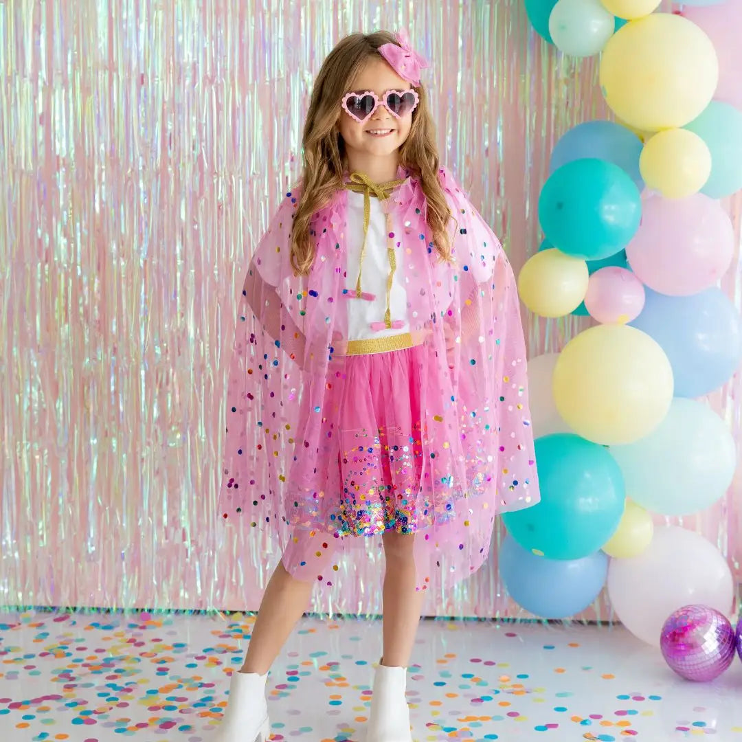 Raspberry Confetti Tutu 1-2y