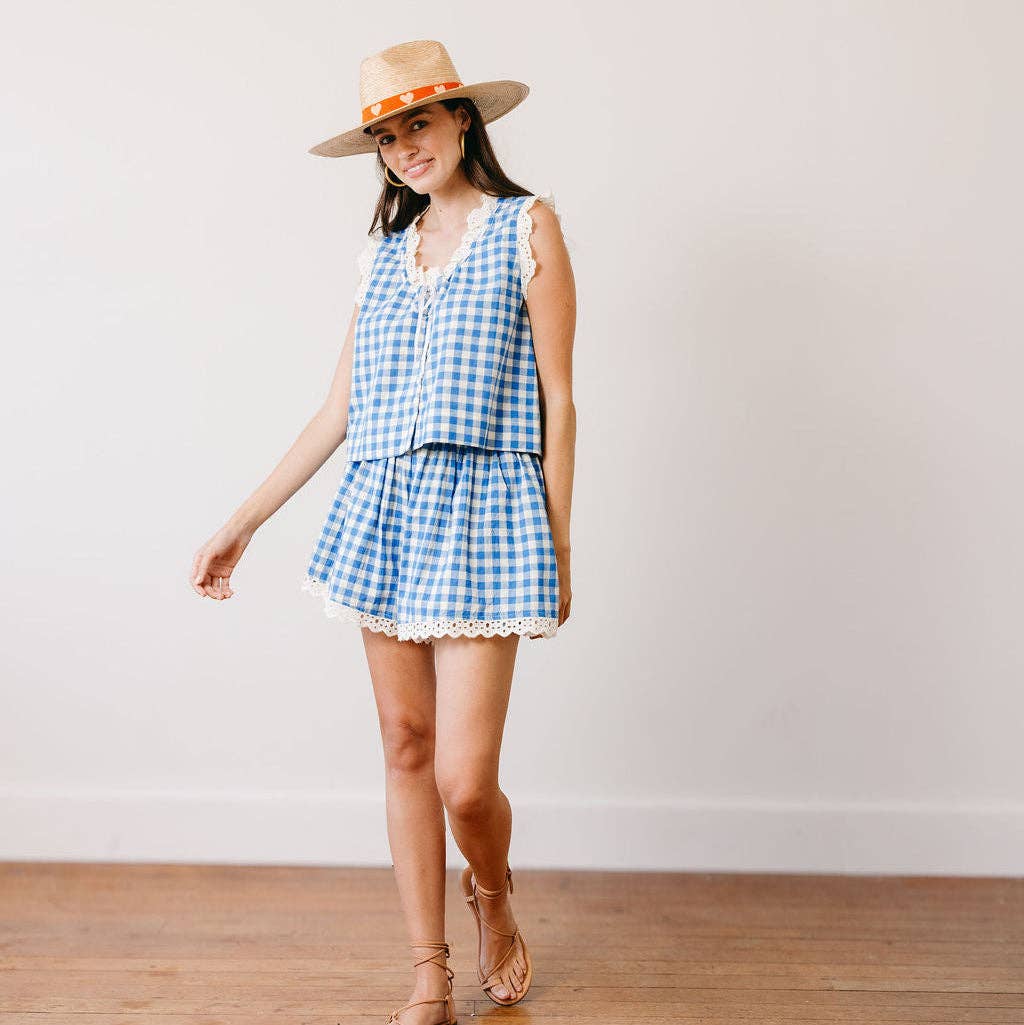 Blue Bay Gingham Willa Short