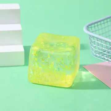 5cm Maltose Glitter Squishy Cube Assort Colors
