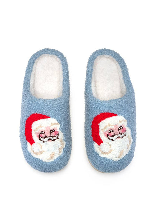 Indoor / Outdoor Slippers - Christmas - Santa Claus - Blue
