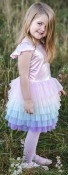 Rainbow Ruffle Tutu Dress Pink/Multi 5/6