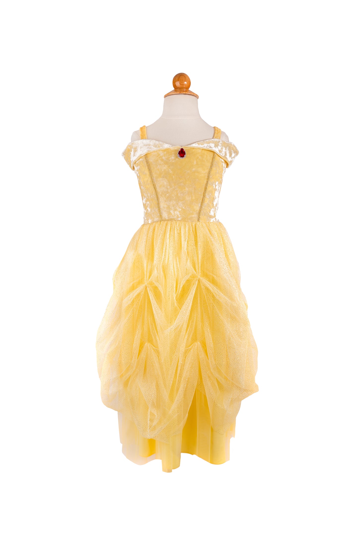 Velvety  Soft Yellow Princess Gown w/arm warmers 3/4