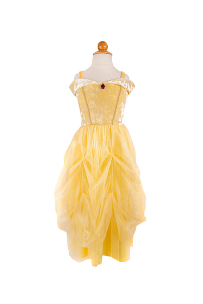 Velvety  Soft Yellow Princess Gown w/arm warmers 3/4