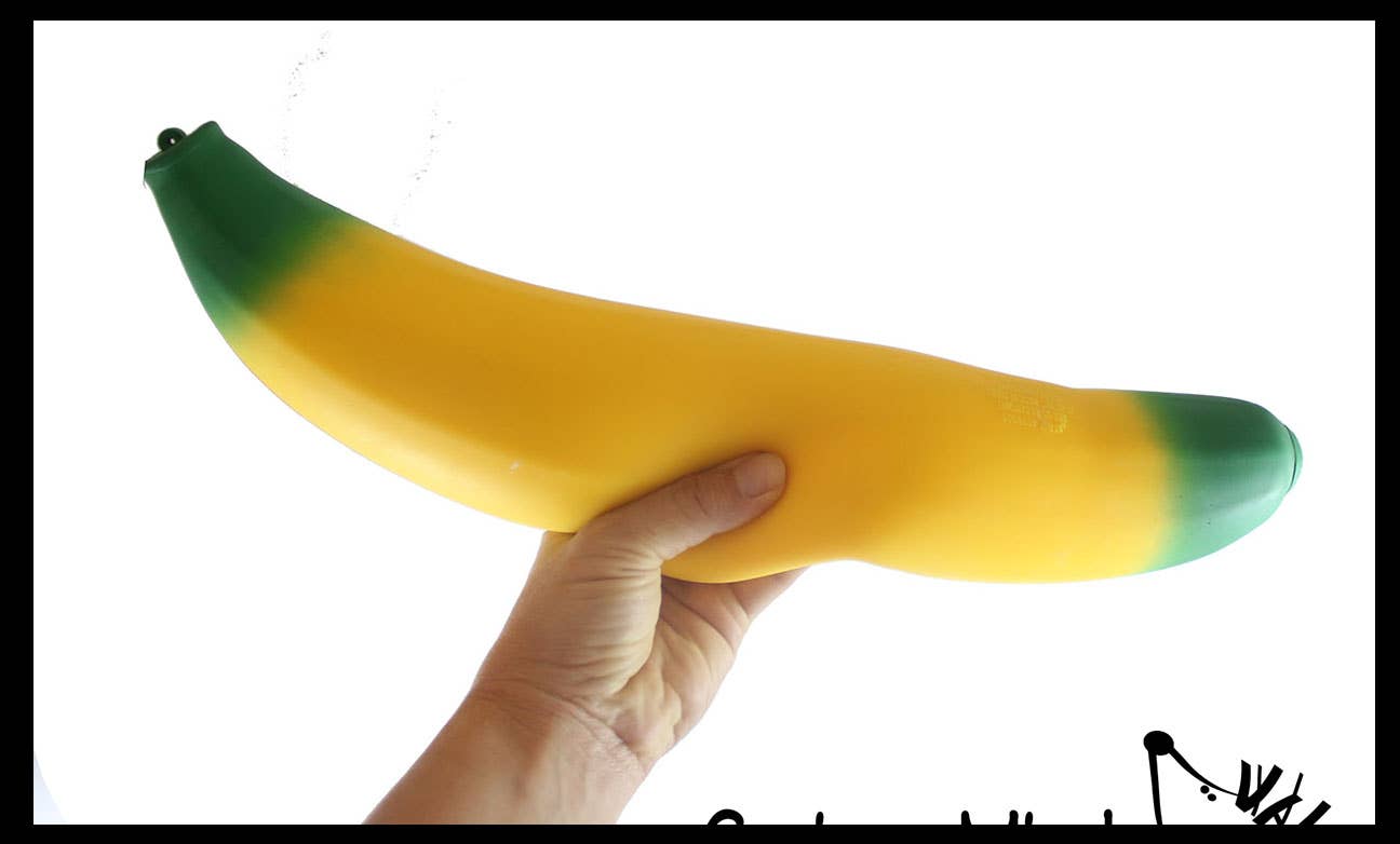Jumbo Doh Banana Fruit Soft Fluff- Filled Squeeze Squishy