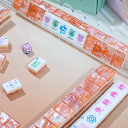 Garden Party Mahjong Set - Coral Glow 11-01