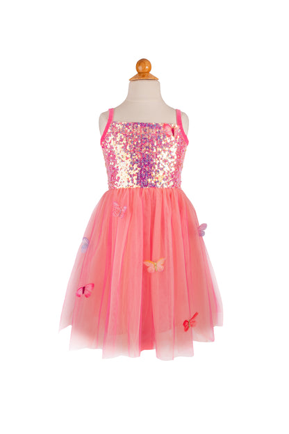 Butterfly Bliss Dress Hot Pink 3/4