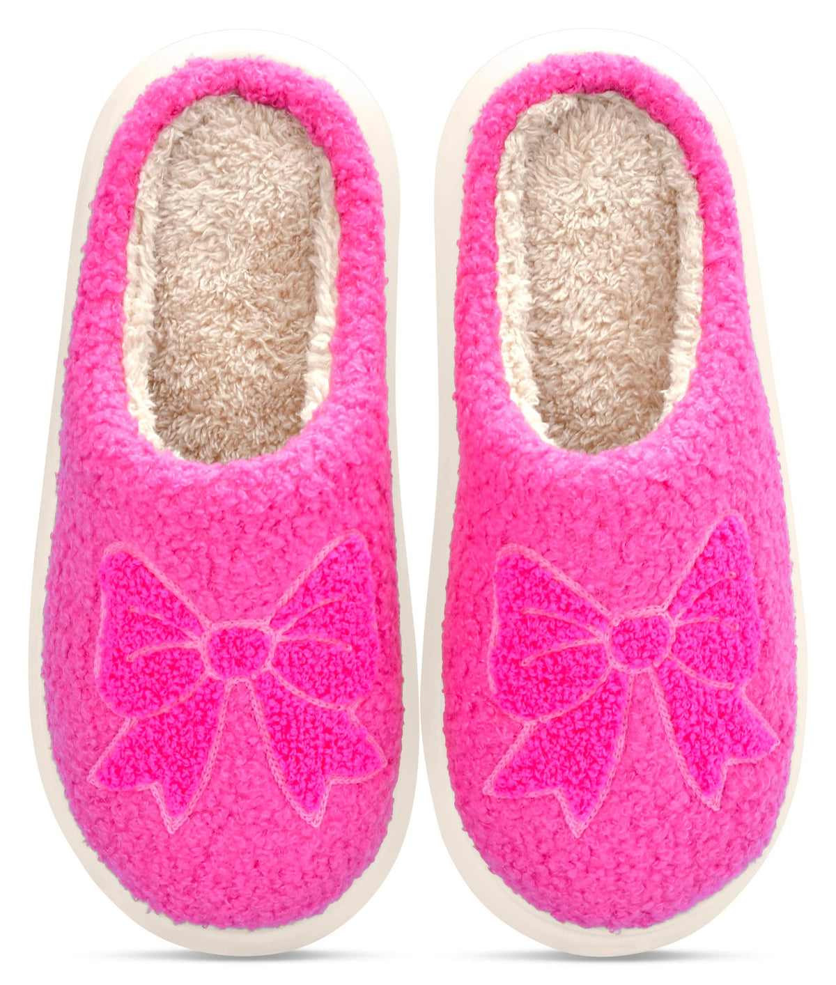 Pink Cozy Bows Slippers (Medium (4-6))