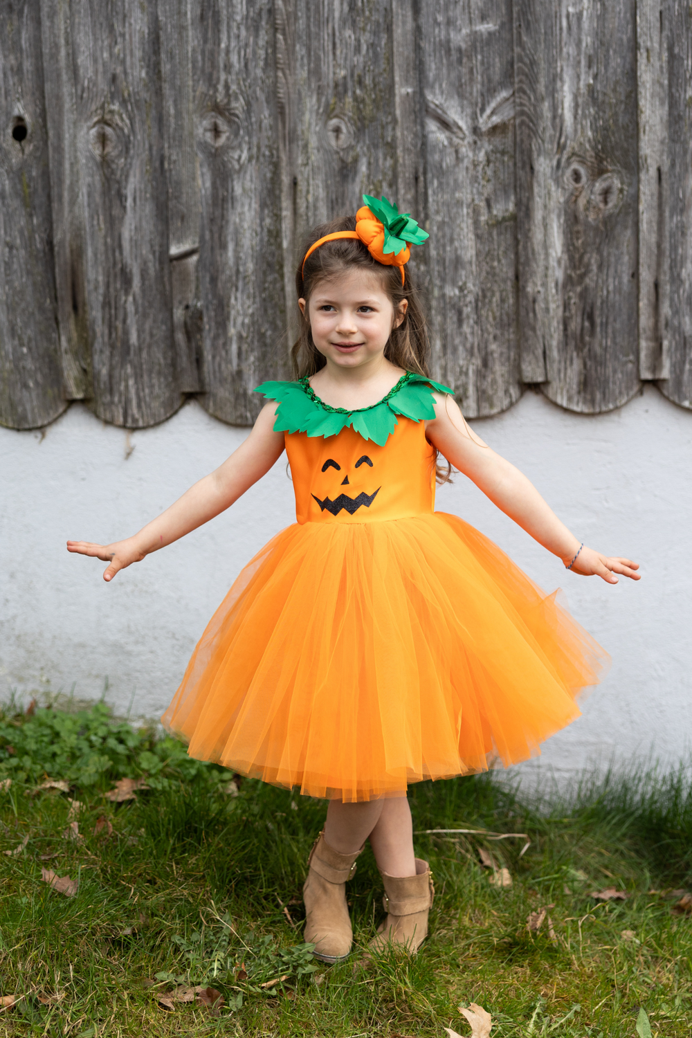 Pumpkin Patch Dress 3/4