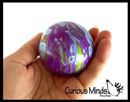 1 Marble Swirl Soft Doh Filled Stretch Ball - Ultra Squishy