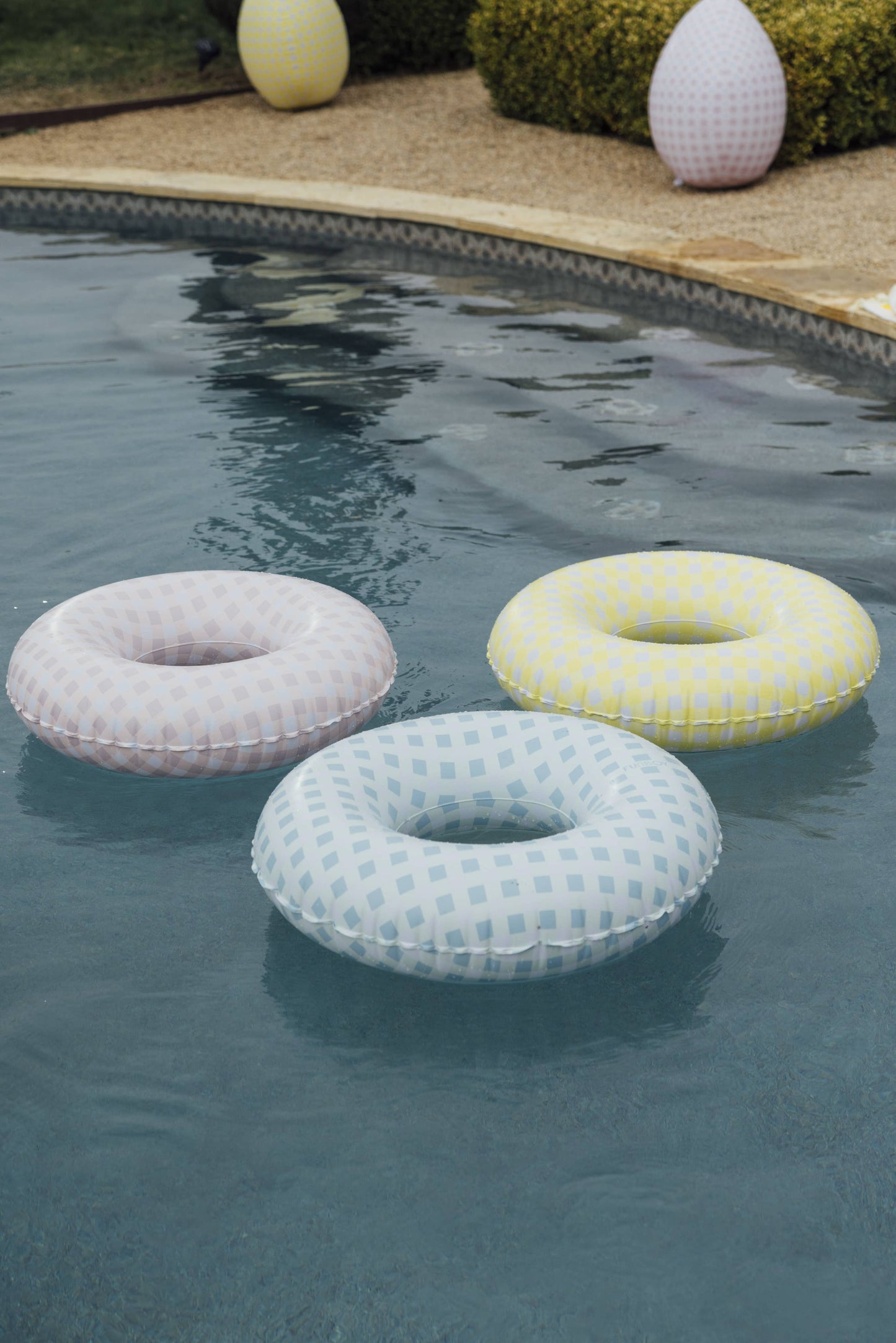 Kids Tube Float, Yellow Gingham