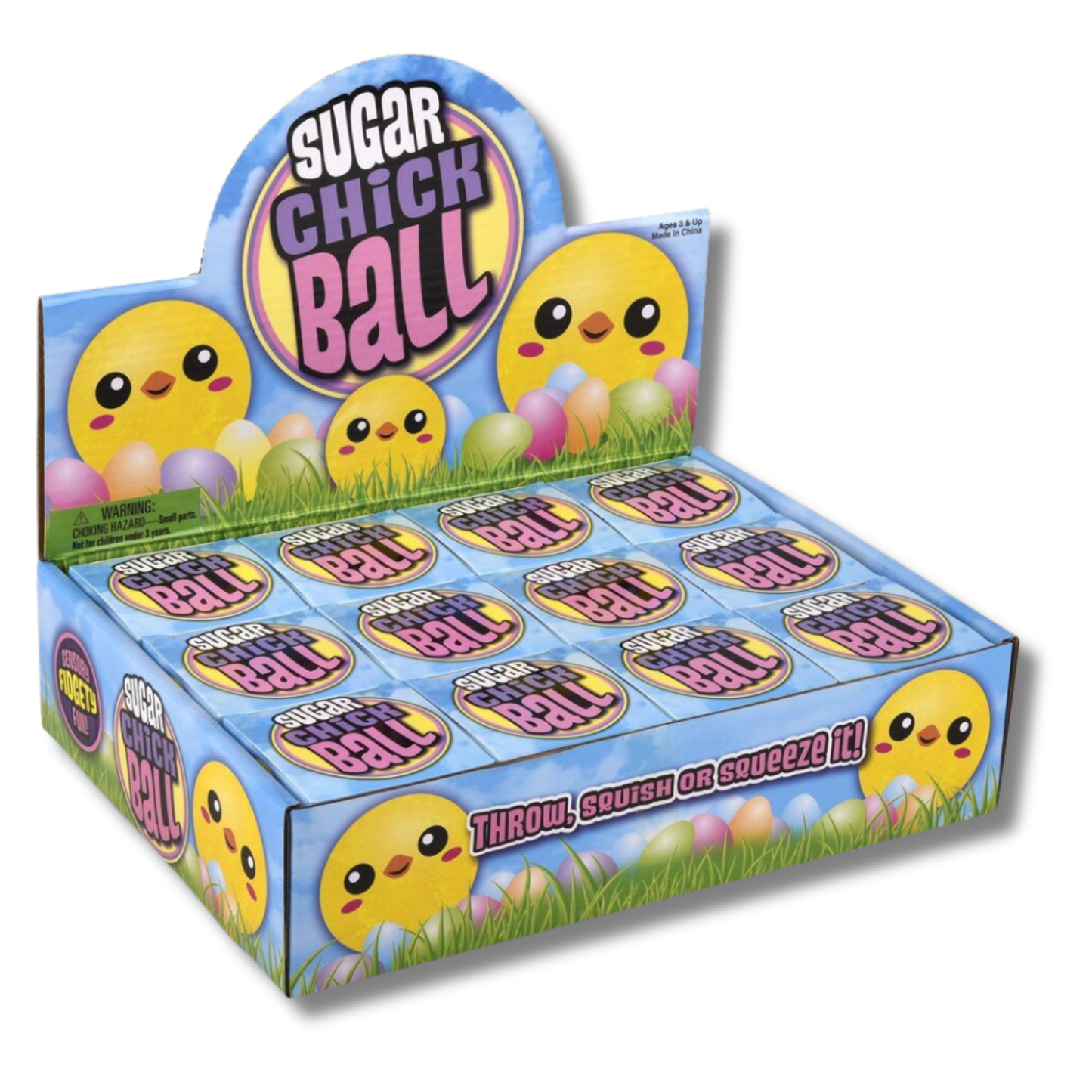 Holiday Easter Squishy Chick Sugar Ball Fidget Kids Toy