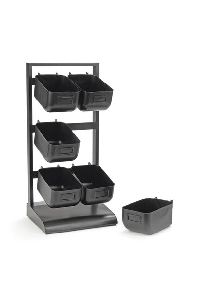 6 Metal Bin Tabletop Display