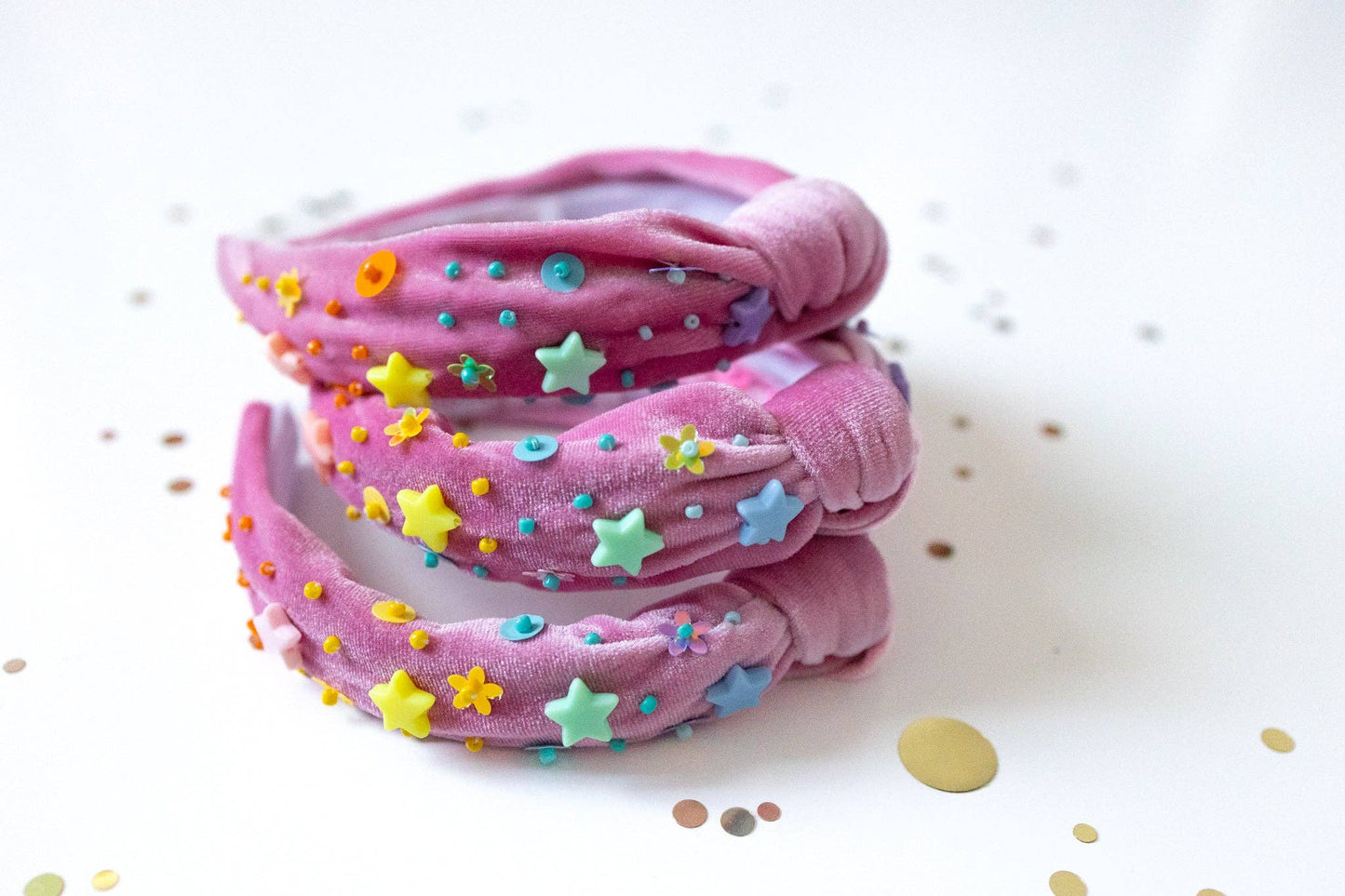 Beaded Headband - Happy Hues