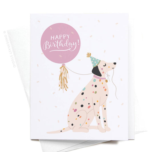 Happy Birthday Dalmatian Greeting Card