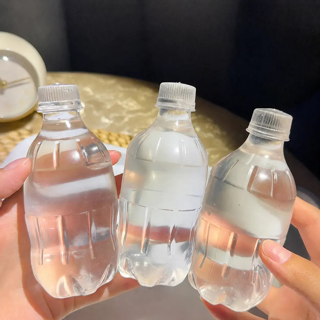 Clear Water Bottle Maltose Squishy Stress Relief Fidget Toy