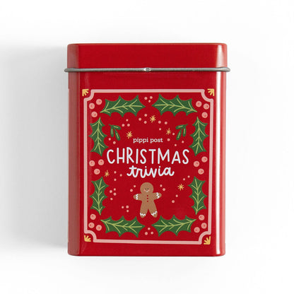 Christmas Trivia Game - Deck of Cards + Storage Tin