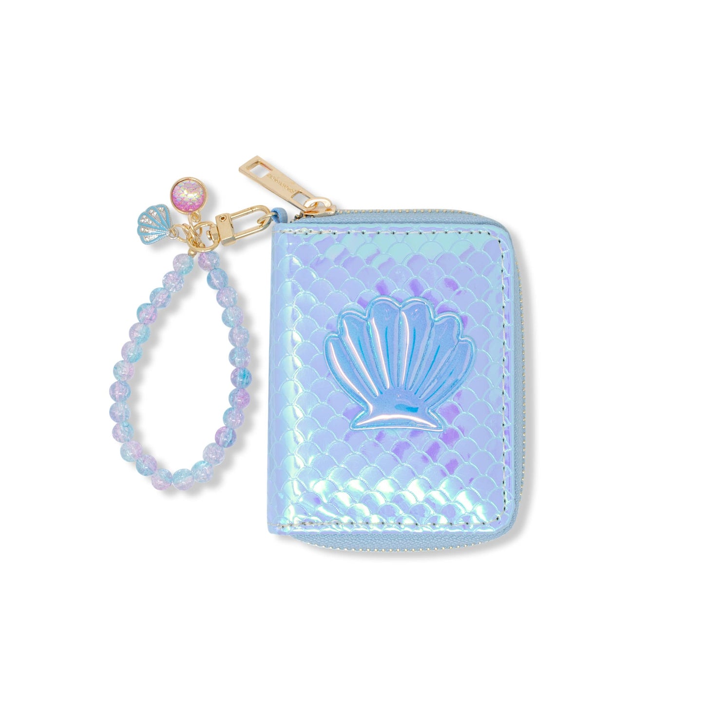Shiny Seashell Mermaid Wallet for Kids: Pink